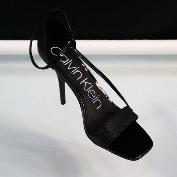 Calvin Klein Shoes - Calvin Klein Mackenzie Black 4 Inch Heeled Sandal Womens Shoes Size 7.5
